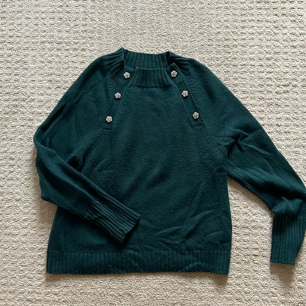 Dark green festive sweater